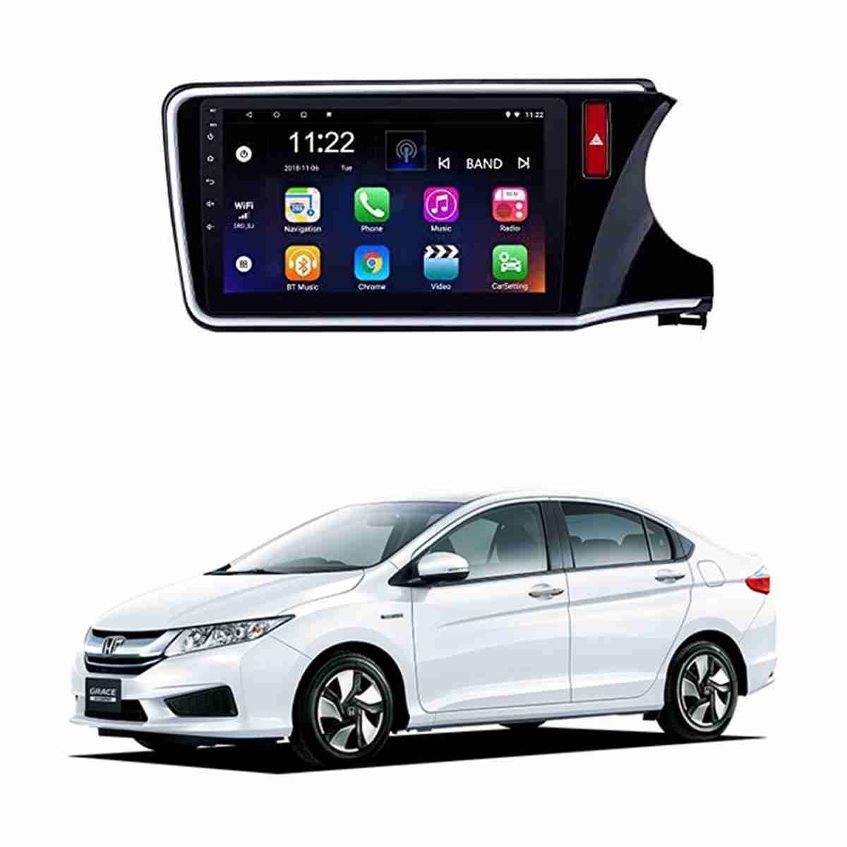 Honda Grace 2014 to 2017 – Android Panel HD Player IPS Display Multimedia System