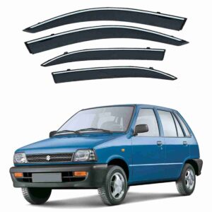 Suzuki Mehran 1992 to 2020 – Black Tinted Chrome Trim Air Press – Door Window Visor – Vent Shade – Sun Guard