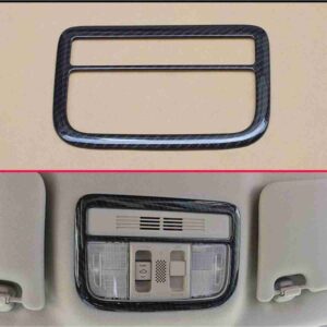 Carbon Fiber Front / Back Interior Reading Lamps Cover Trim For Honda Civic 2016 to 2020