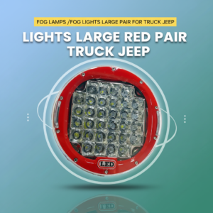 Fog Lamps /Fog Lights Large Red Pair For Truck Jeep