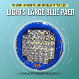 Fog Lamps /Fog Lights Large Blue Pair For Truck Jeep