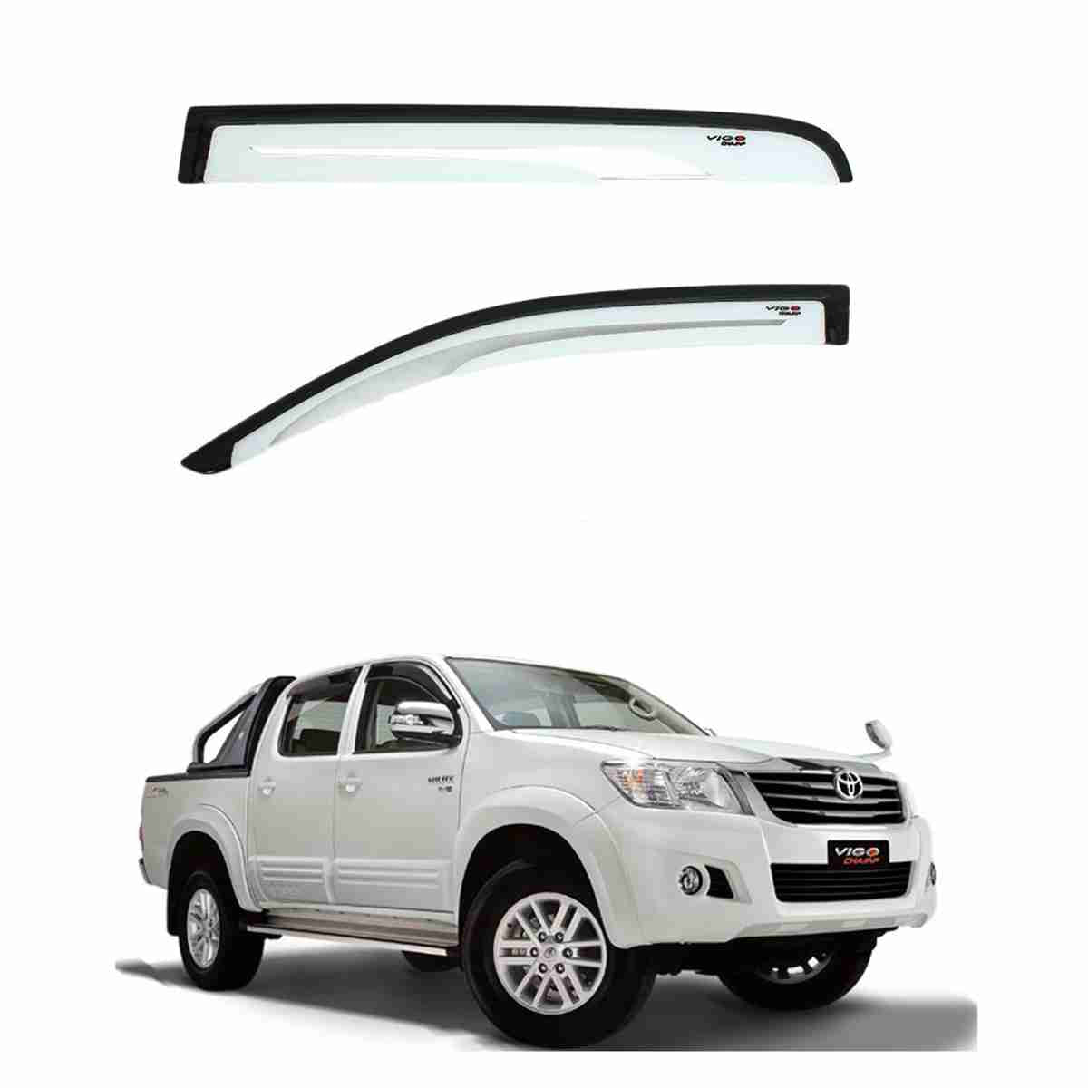 Toyota Hilux Vigo Champ Air Press / Sun Visor Sun Visors Black Without Chrome 2005 to 2016