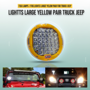 Fog Lamps /Fog Lights Large Yellow Pair For Truck Jeep