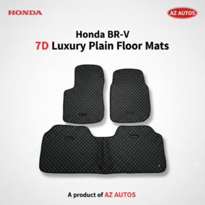 7D Floor Mats Plain Black For Honda BRV 2016 to 2021