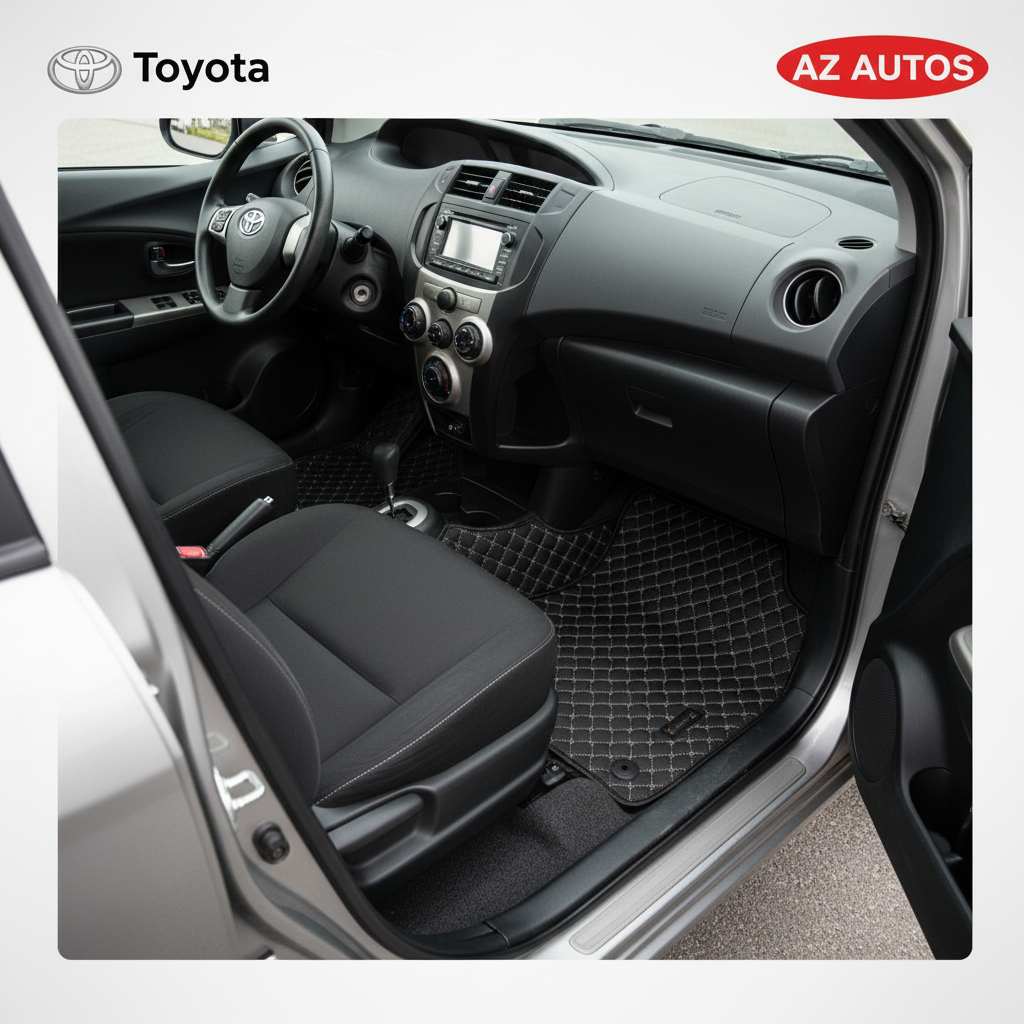 7D Floor Mats Plain For Toyota Vitz 2010 to 2016