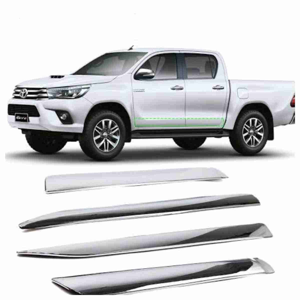 Body Side Line Cover Exterior Molding Trim Guard for Toyota Hilux Revo