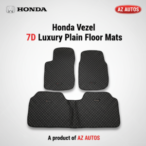 7D Floor Mats Plain Black For Honda Vezel 2012 to 2016.