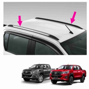 Roof Rail Black And Silver For Toyota Hilux Revo 2016 to 2021