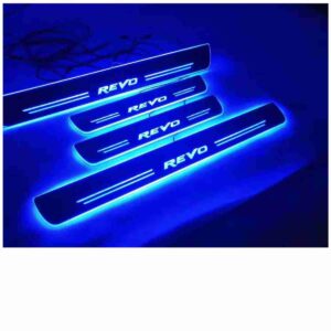 LED Door Sill Protector Plates – Door Sill Scuff Plate Cover Trim 4 Pcs for Toyota Hilux Revo 2021