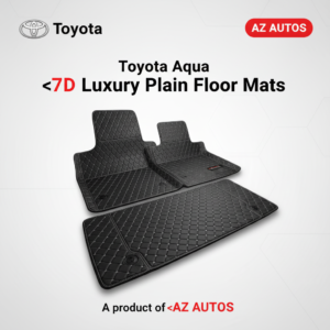 7D Floor Mats Plain Black For Toyota Aqua 2012 to 2016