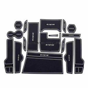 Non Slip PVC Mats For Honda Civic White 2016-2020