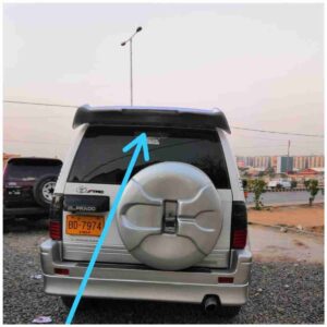 Toyota Prado FJ90 – Back – Rear Roof Spoiler Cover Wing Trunk ABS Plastic Silver Color