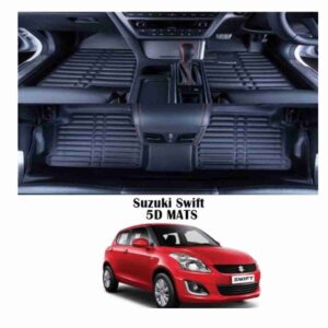 5D Floor Mats Black for Suzuki Swift