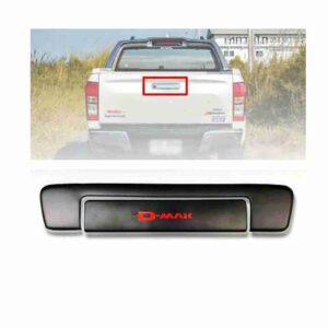 Black Rear Tailgate Handle Cover Red Logo For Isuzu D-Max 2018 to 2021