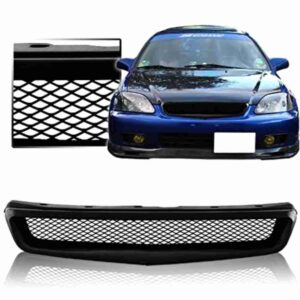 Honda Civic 1997 to 1998 Front Bumper Plastic Mesh Grille