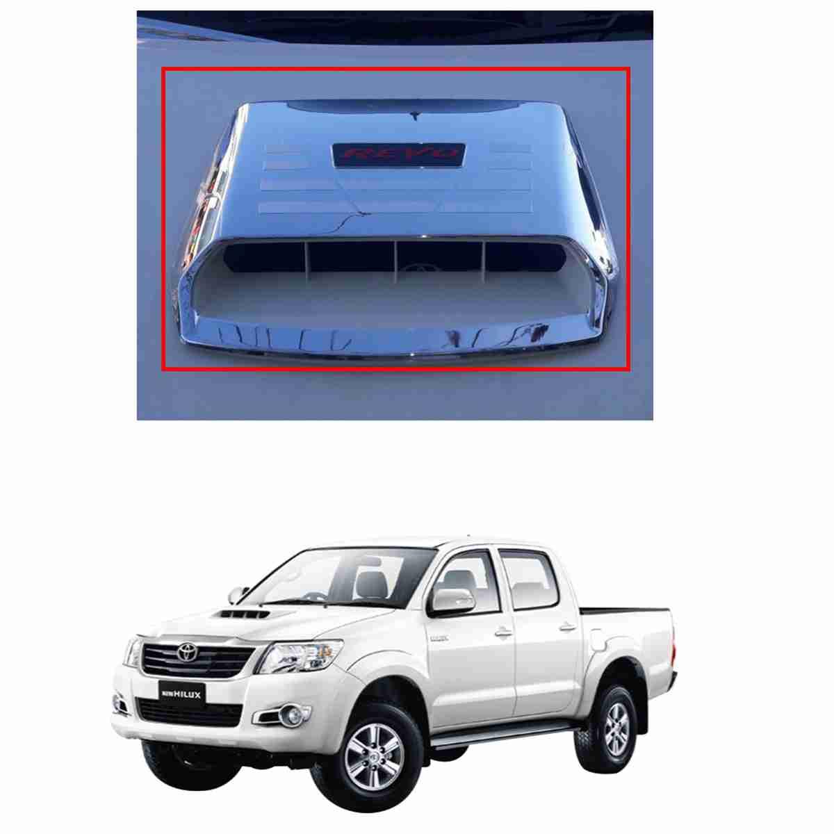 Toyota Hilux Revo 2016 to 2020 – Bonnet Scoop Chrome China
