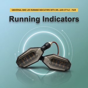 Universal Bike LED Running Indicators with DRL Audi Style – Pair