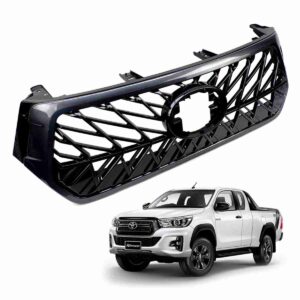 Front Rocco TRD Grill Mat Black for Toyota Hilux Revo 2016 to 2020