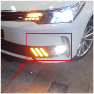 DRL Fog Lamp Cover Mastang For Toyota Corolla 2017 to 2020