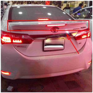 Corolla 2014 to 2020 – Back Spoiler Taiwan With Light and Paint
