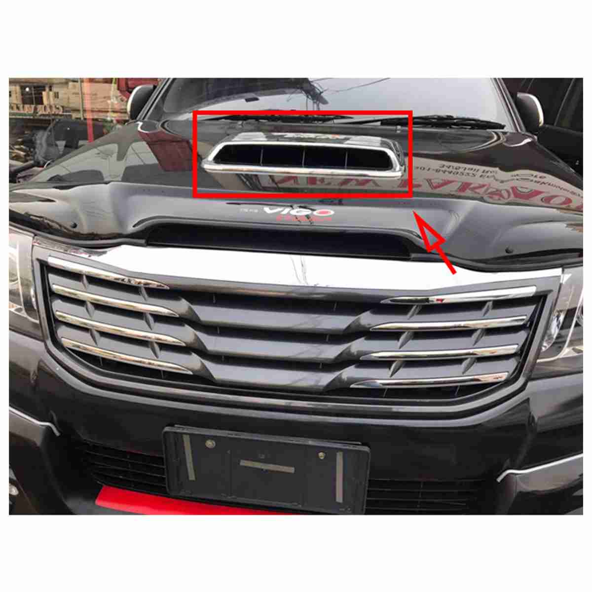 Toyota Hilux Vigo 2005 to 2016 – Bonnet Scoop Chrome