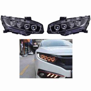 Headlights Bugatti Style for Honda Civic 2016 to 2019