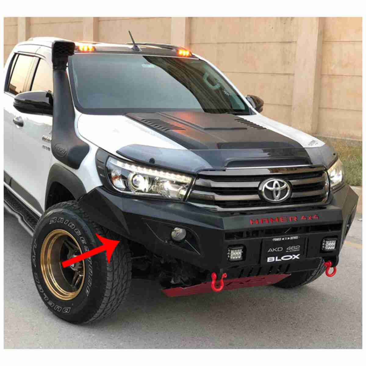 Toyota Hilux Revo 2016 for 2020 Hamer 4×4 Front Bull Bar Version 1