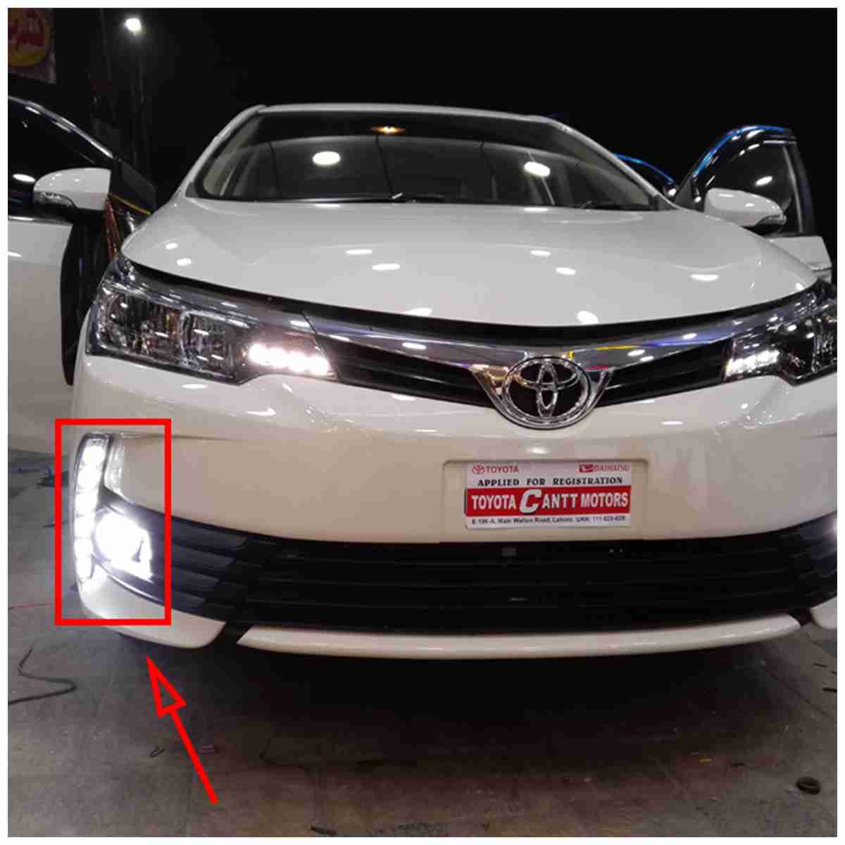 DRL Fog Lamp Cover for Toyota Corolla 2017 to 2020