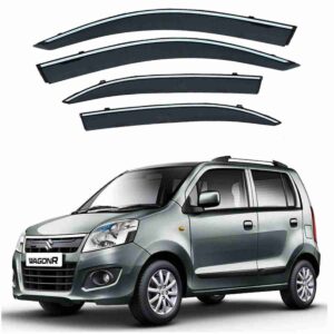 Suzuki Wagon R 2014 to 2020 – Black Tinted Chrome Trim Air Press – Door Window Visor – Vent Shade – Sun Guard